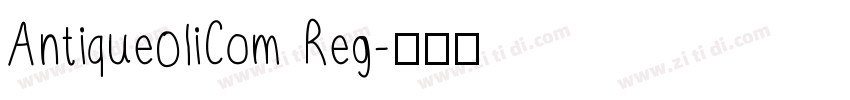 Antique0liCom Reg字体转换